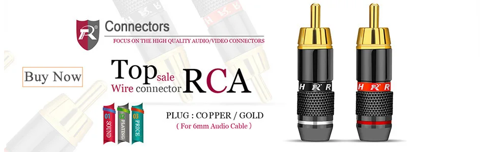 10pcs/lot RCA Female Jack Gold Plated RCA Soldering Wire Connector Audio Speaker Amplifier Connector 5 Pairs Red+Black