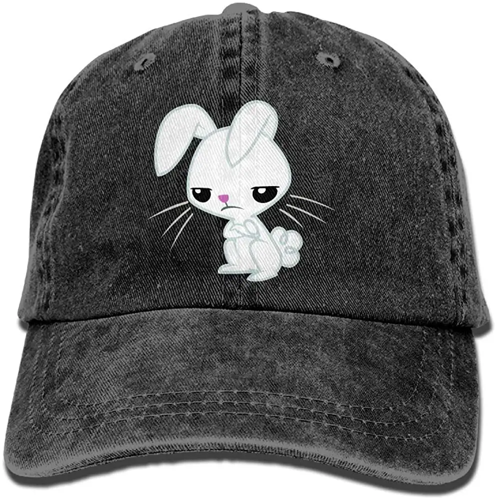 Angry Rabbit унисекс бейсбольная кепка хлопок деним регулируемый, для спорта на открытом воздухе Кепка для мужчин и женщин