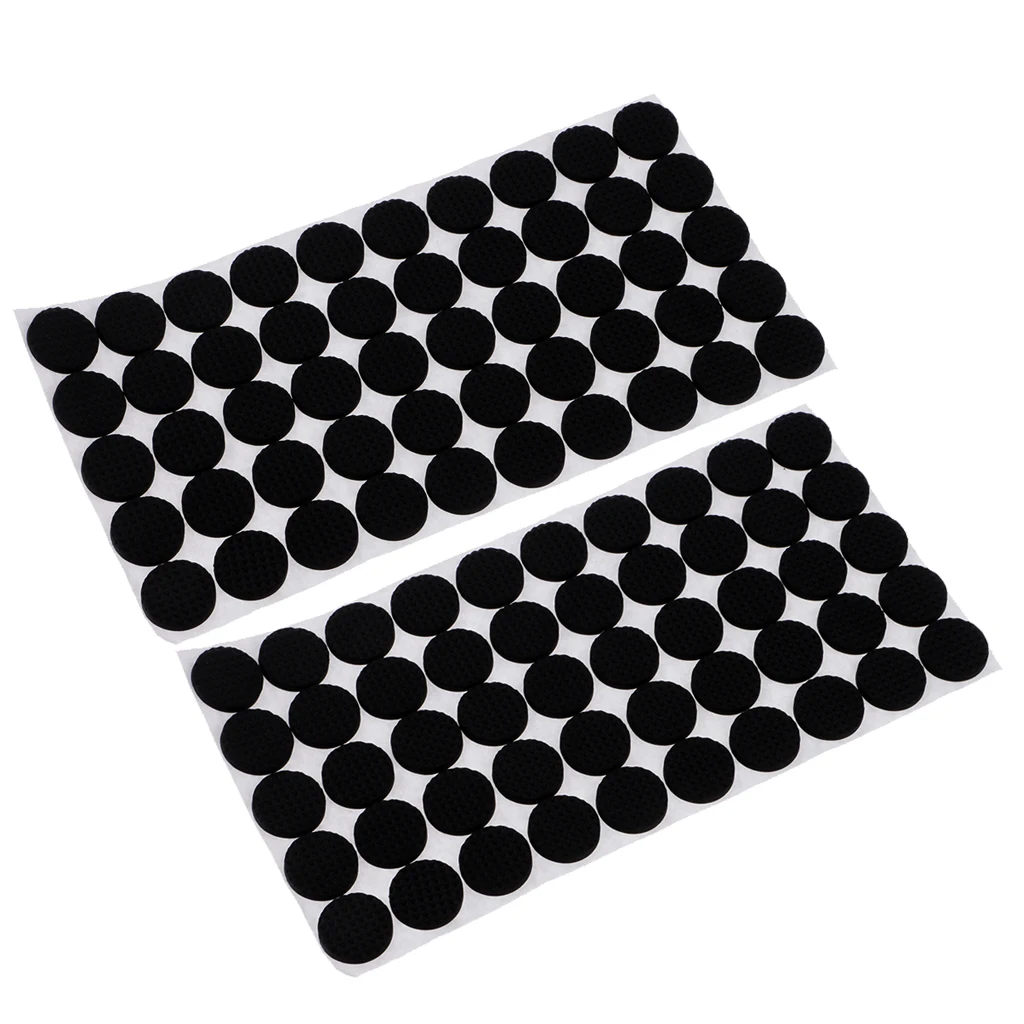 100pcs Furniture Floor Protect Rubber Pads Felt Pads Anti Slip Self Adhesive Round Self Adhesive Furniture Pad Scratch Protector