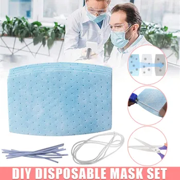 

Fast Delivery Hot Sale 3-layer Mask 5/10pcs Disposable Diy Homemade Mask Material Non-woven Material Package Маска*3