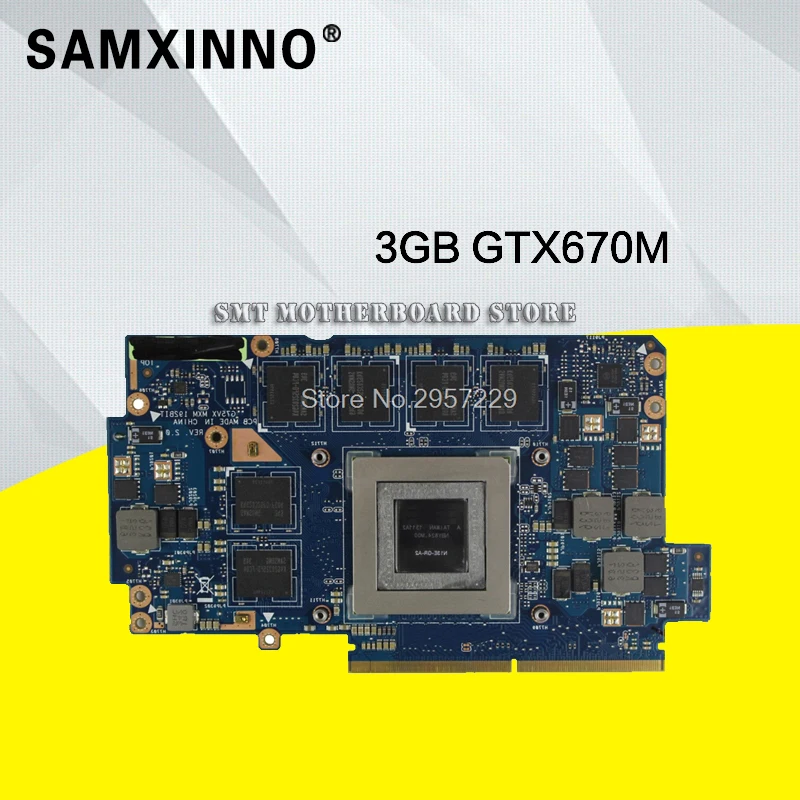 Оригинальная видеокарта для For Asus notebook G75V G75VX 3 ГБ GTX670M с самой высокой