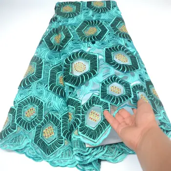 

Fashoin style African Lace Fabric High Quality French Handcut Organza Lace Fabric 2019 New Velvet Lace Fabrics With Stones DG757