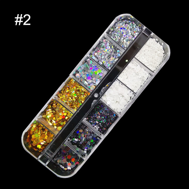 Grid/Set  Nail Art 3D Flakes iridescent Nail Sequins Sparkly 3D Thin Butterfly Flakes Polish Decor For Nail Art Accessories