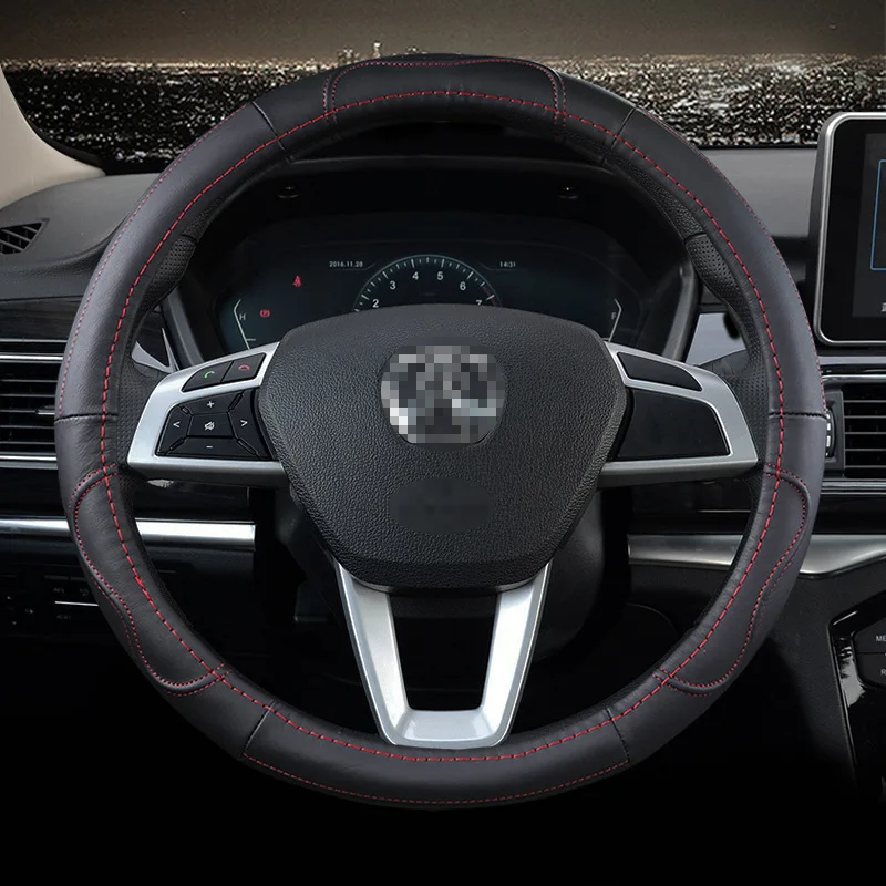 Автомобильный кожаный чехол на руль, специальный автомобиль для специального использования, чехол на руль, автомобильный держатель, четыре сезона, универсальный, натуральная Леа