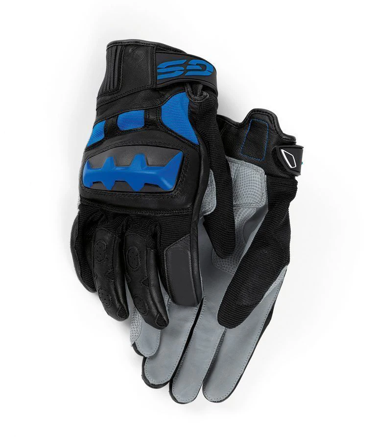 

3 Color Motorcycle Motorcross GS Gloves For BMW Motorrad Black/Red/Blue Leather Racing Team Gloves All Sizes S-XXL