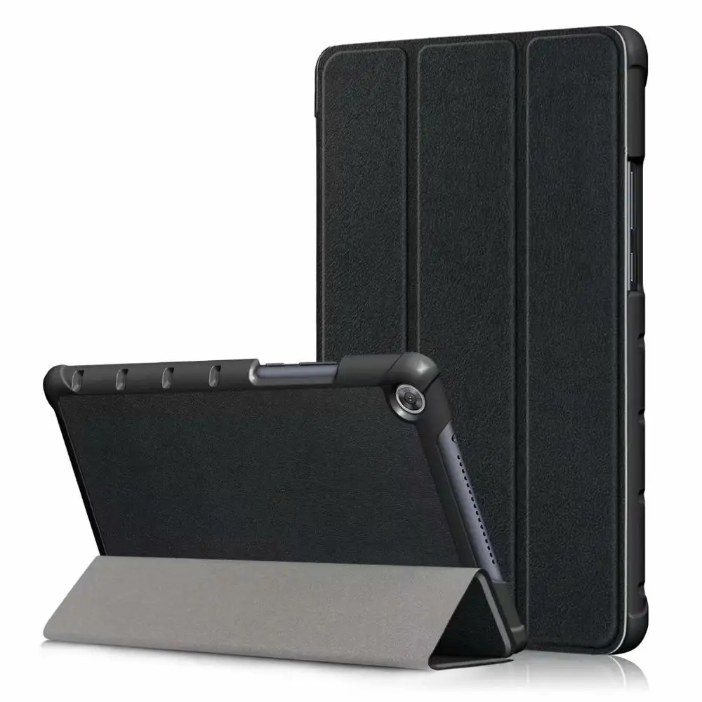 Magnetic Case for HUAWEI Mediapad M5 lite 8.0 JDN2-W09 JDN2-AL00 PU Leather Stand Cover for Huawei Mediapad m5 lite 8 case - Цвет: hei se
