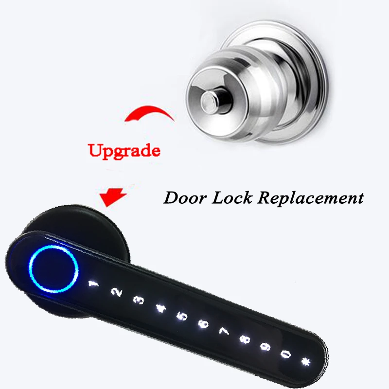 Fingerprint Indoor Lock Smart Handle Lock Digital Door Lock Gateway