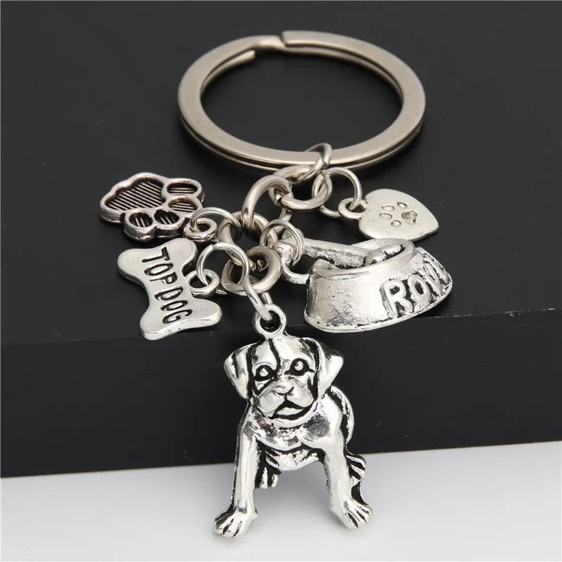 

1Pc Cute Pet Dog Charms Keyholder Top Dog House Bone Hollow Claw Keyring For Dog Lovers Gift Jewelry Handmade
