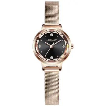 LANGLISHI-Reloj de pulsera con cielo estrellado magnético para mujer, de malla, femenino, 2020
