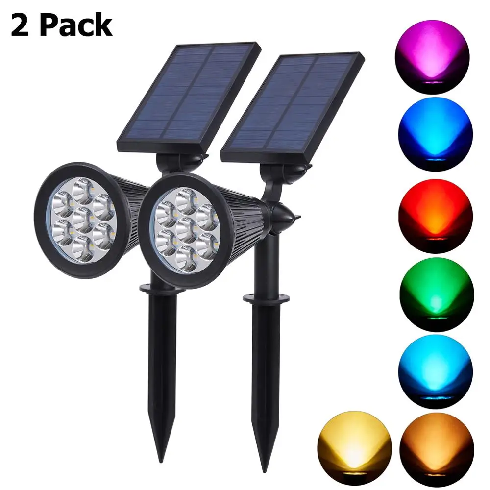 resultado Marchitar Cenagal Ousam-foco de luz LED Solar para jardín con cambio automático, luces solares  para exteriores, 7 colores, para Patio, césped, iluminación impermeable, 2  uds. - AliExpress