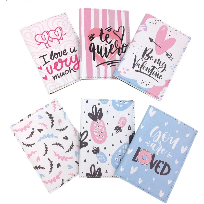 

Fashion Cute Cartoon Printed Passport Cover Men Women PU Leather Travel Passport Holder Case Card ID Holders 14.5*10cm