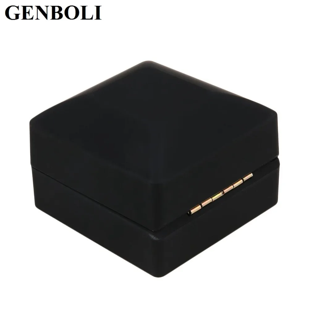 Organizer Storage LED Lighted Wedding Ring Boxes Propose Surprise Earring Ring Gift Box Wedding Engagement Ring Jewelry Display