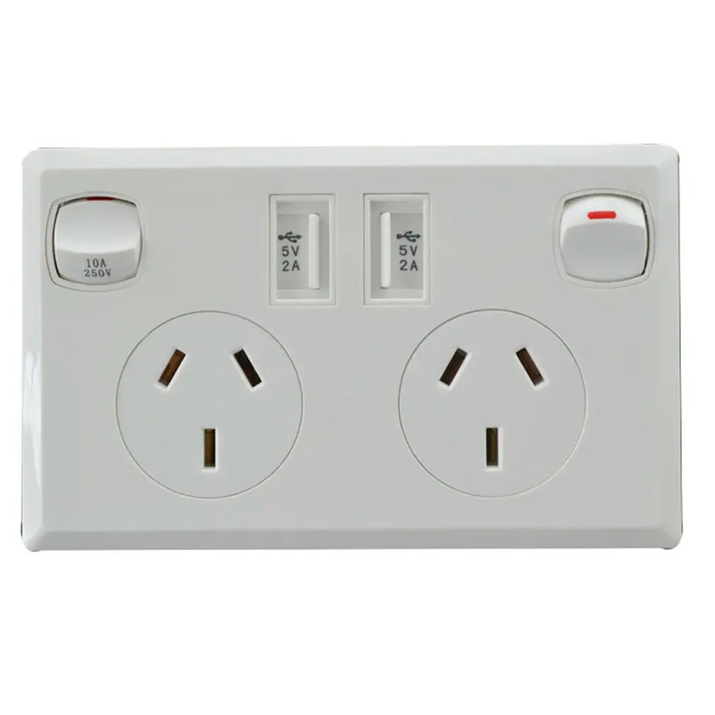 

2.1A Dual USB Home Wall Supply Australian Power Kit Point Socket AU plug