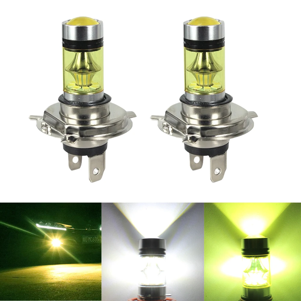 2 шт. автомобильный H4 led 2835 Led Противотуманный светильник s 20SMD 4300k золотисто-желтый