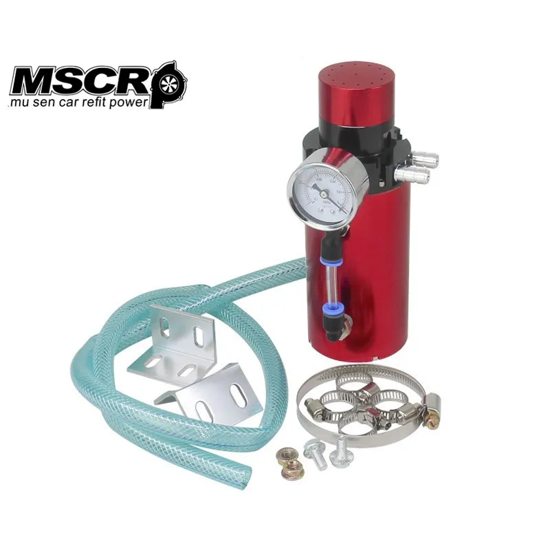 Красный/синий/черный Двигатель 9 мм Фитинги резервуар для ловли масла бак/банка +