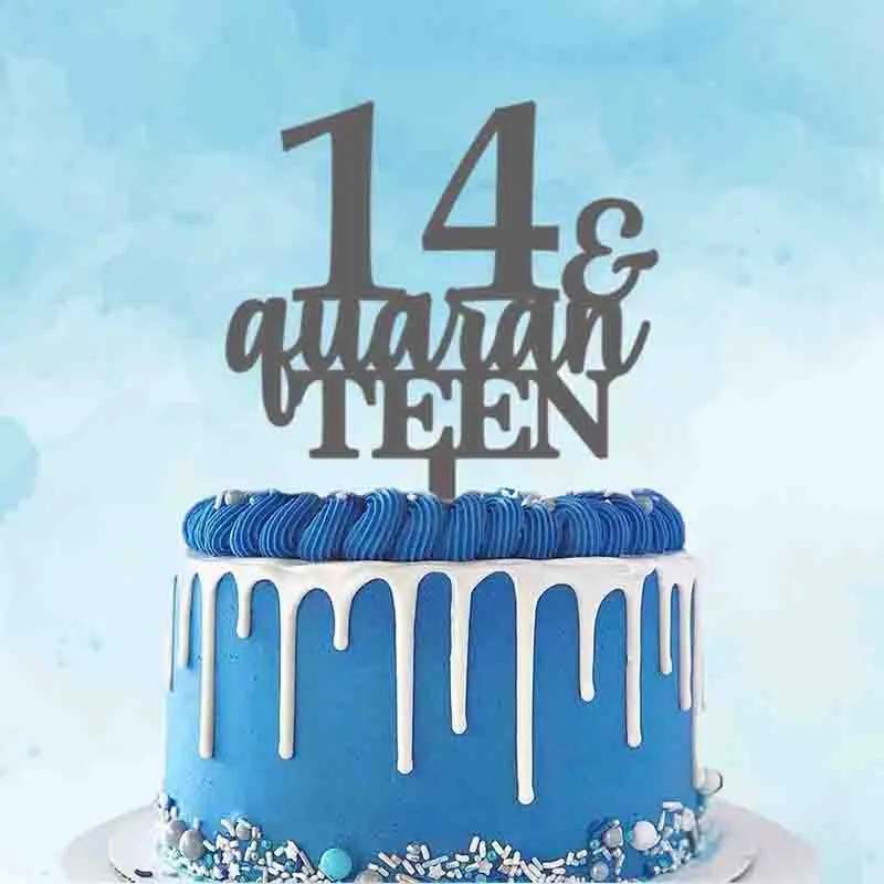 Figura para tarta de 18 cumpleaños de chica informal.
