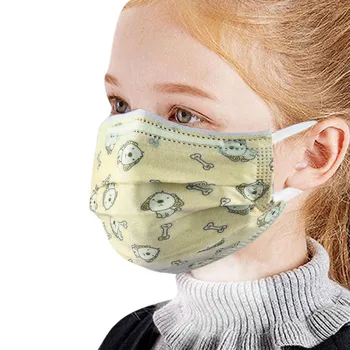 

Daily Care Mouth 100pc Disposable Face Covers Cartoon Print Protect Children Fabric For Women Reusable Dustproof Face Covers