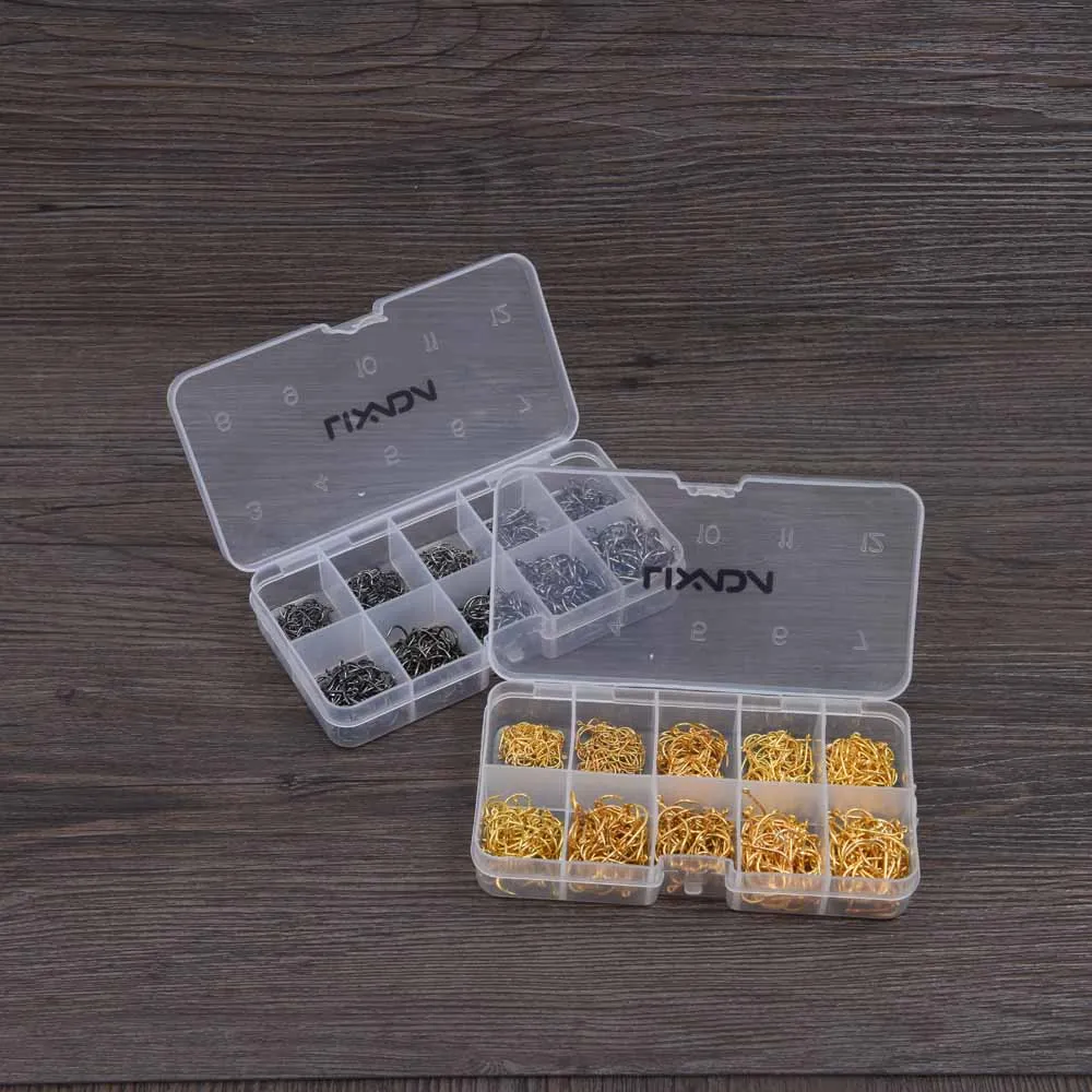 Lixada 600/500 шт. рыболовные крючки джиг Крючки с отверстием коробка для рыболовных
