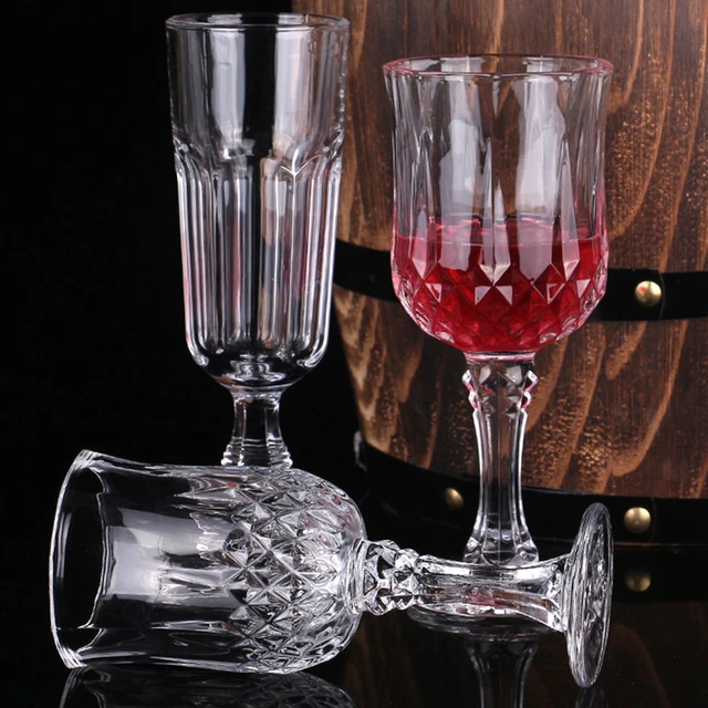 Crystal Wine Glass 150ml 230ml 230ml Designed Carved Wine Cup Champagne Goblets  Durable Dishwasher Safe for