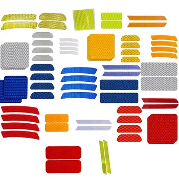 

Car Trunk Tail Wheel Eyebrow OPEN Car Door Stickers Reflective Strip Safety Warning Mark Anti-collision Stickers