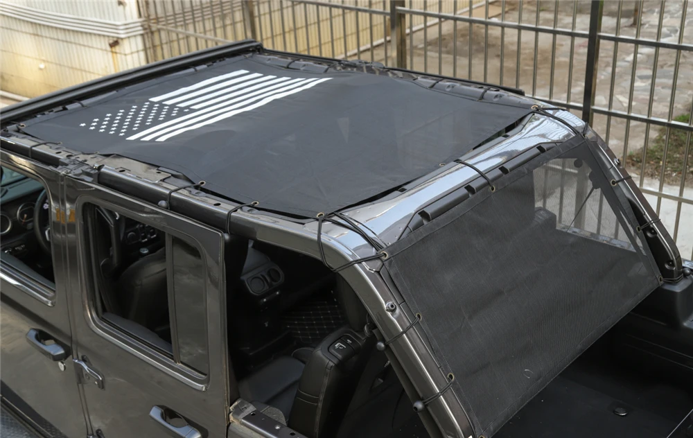 Багажник сетка для теплоизоляции Топ Солнцезащитная сетка для Jeep Wrangler JL+ Автомобильная крыша анти УФ Защита от солнца крышка автомобиля внешние аксессуары