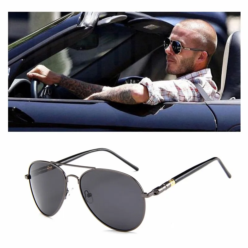 

Alloy Men Sunglasses Polarized Aviation Metail Frame Quality Oversized Spring Leg Brand Design Pilot Male Sun Glasses Driving