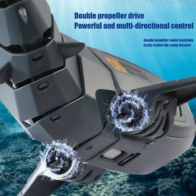 Rc Remote Control Shark Toy 480p Hd Camera App Control Animals Robots Model Bath Tub Pool Electric Sharks Toys For Kids Boys 2