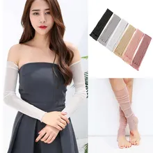 Летние противоскользящие носки с манжетами, ледяными рукавами, сетчатые носки, ботинки двойного назначения, перчатки из вискозы, кружевные, филигранные, дышащие