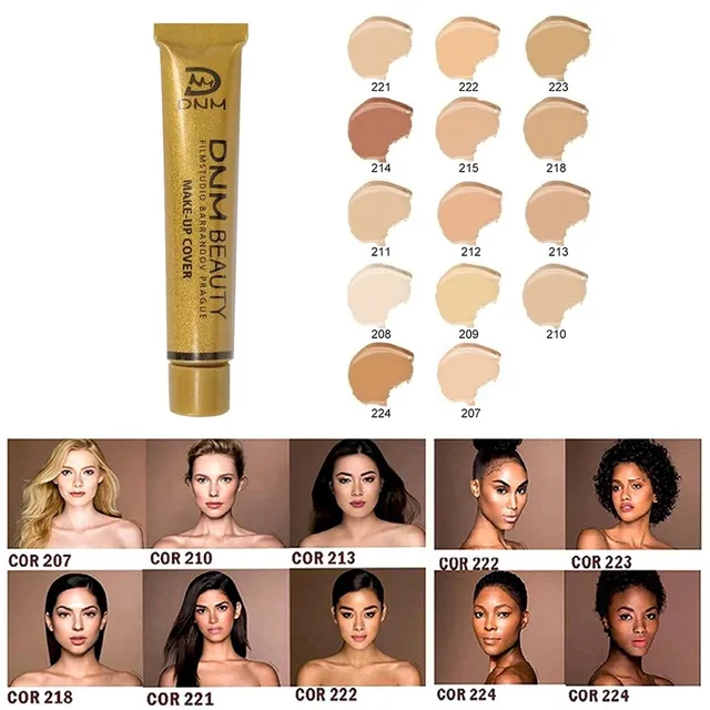 DNM High Covering Face Concealer Cream Contour Pallete Foundation Full Cover Waterproof Make Up Lip Face Pores Cosmetic TSLM1 3