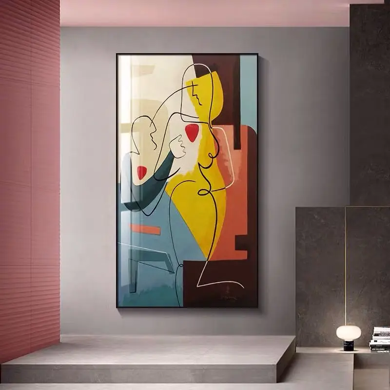 Fashion Picasso Style Wall Art 100% Hand Painted Canvas Painting Perfect Lovers Pictures for Living Room Unique Home Decor | Дом и сад