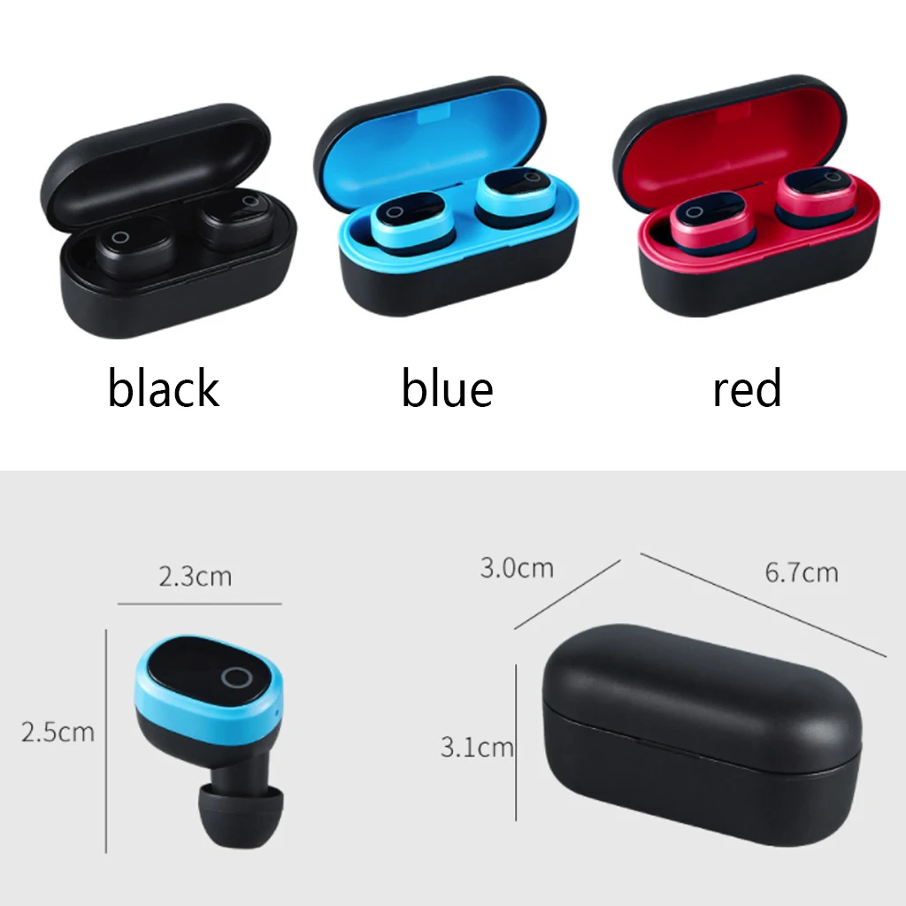 High quality Wireless Bluetooth 5 0 Stereo Headset In Ear Earphone With Charging Bin Bluetooth headset For Iphone Samsung