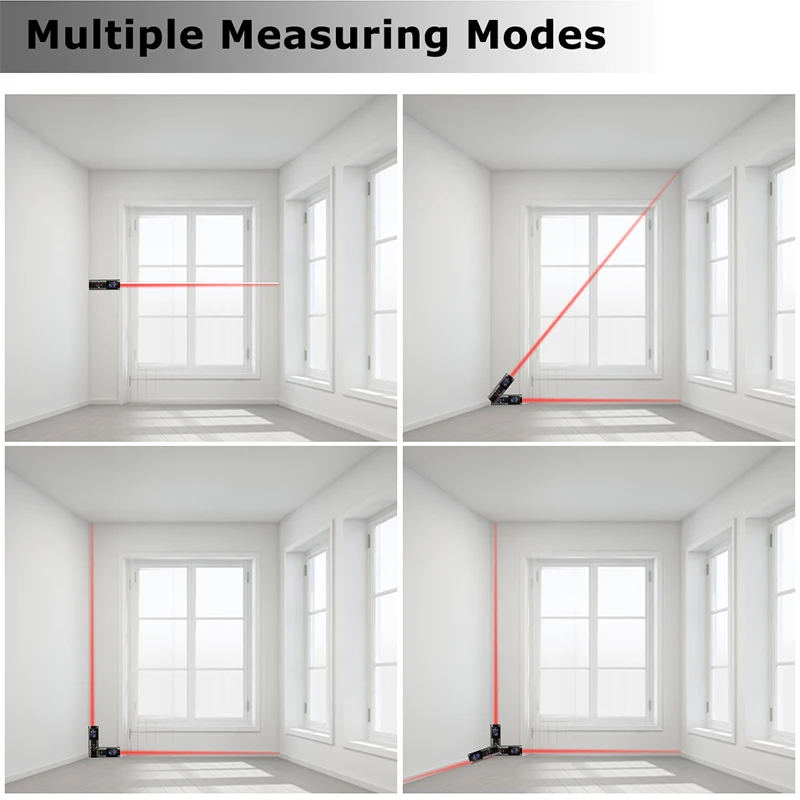 Mini Handheld 40M Smart Digital Laser Distance Meter Range Rangefinder Portable USB Charging Distance Measuring Meter