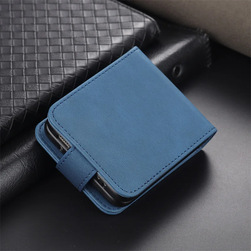 For Samsung Galaxy Z Flip3 ZFlip3 ZFlip 3 Z Flip 3 5G Case Stand Wallet Capa Leather Folding Shockproof Protective Phone Cover samsung silicone case