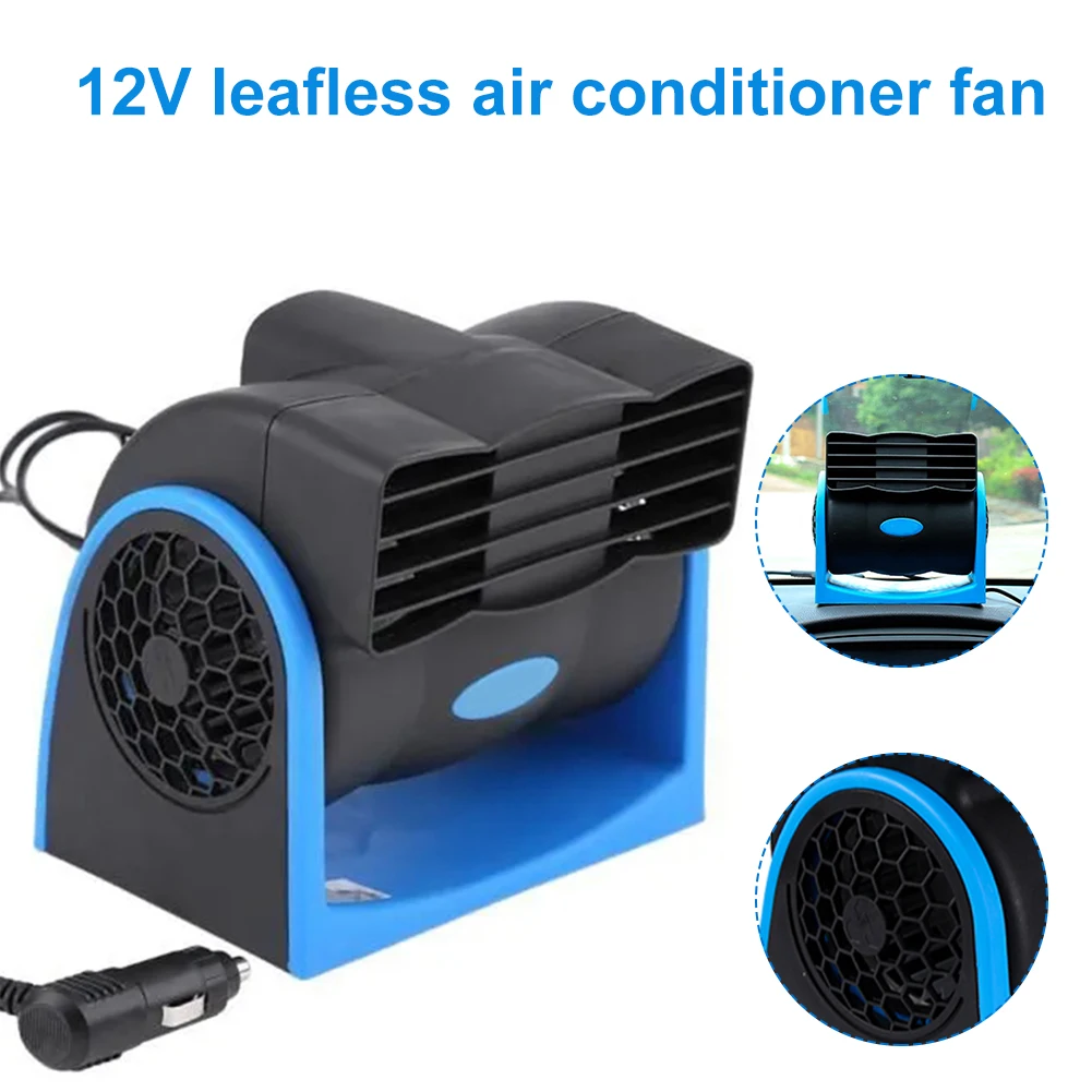 Car Fan 12V Mini Defroster Portable Air Cooling Vehicle Conditioner Low Noise 