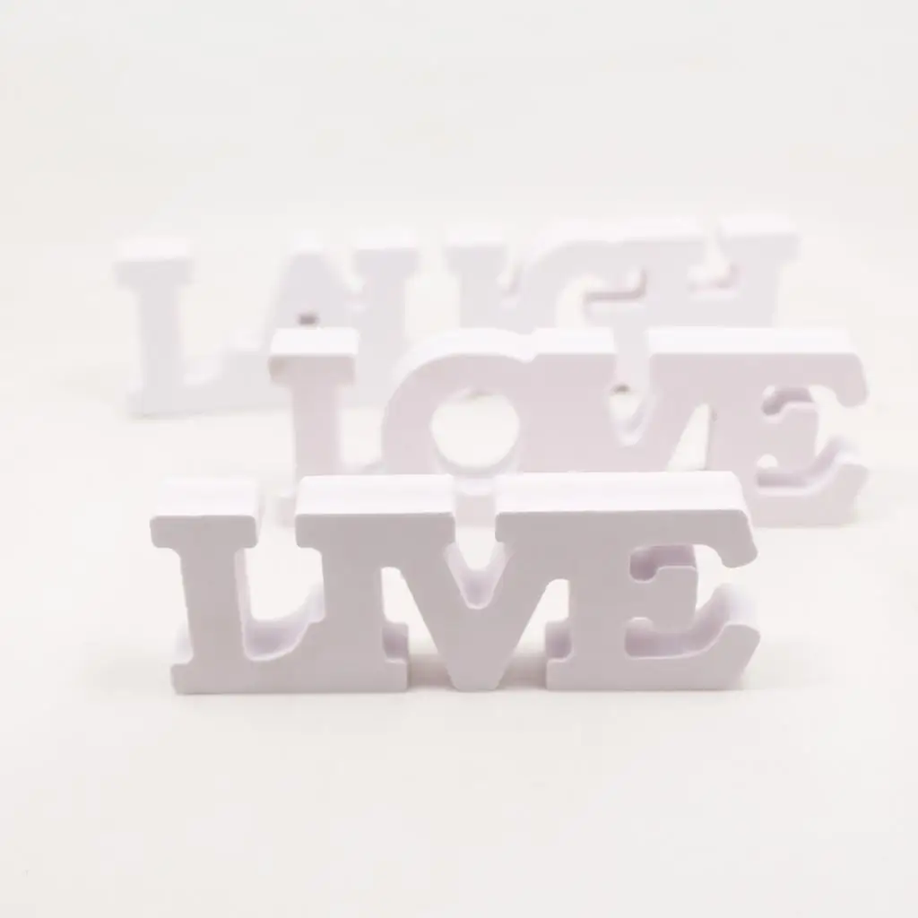 

3 Pieces/Set Rustic Vintage Wooden Words Sign Free Standing Bath, Bathroom/Home Wall/Door Decoration