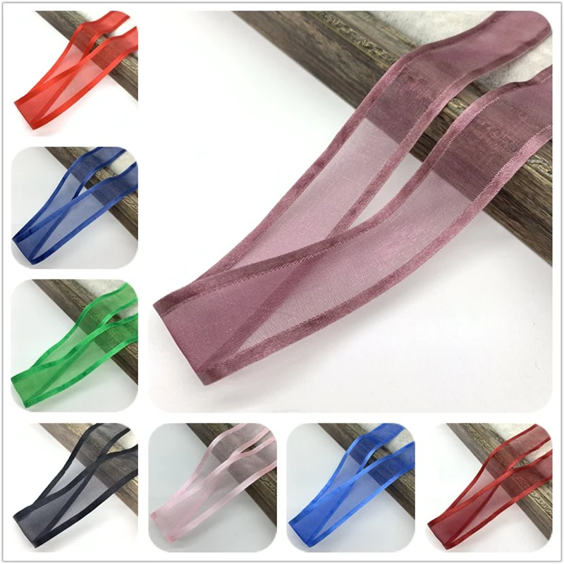 Satin Edge Ribbon Organza Ribbon 5yards/Lot 25mm For Bow Wedding Christmas Decoration DIY Wrapping ribbon decoration satin ribbons ribbon supplies christmas ribbon organza ribbon wrapping ribbon satin ribbon sewing ribbon