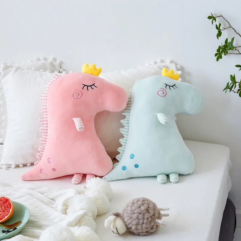 

New dinosaur pillow macaron color dinosaur down cotton plush toy cute soft doll Tanabata Valentine's Day gift