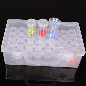 

28/32/44/60 Bottles Square Diamond Painting Storage box Diamond Painting Accessories Beads Container Mosaic Storage boxes Tools