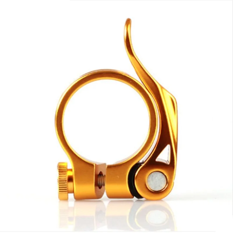Gold Promend складные велосипедные цветные зажимы зажим для подседельной трубы из алюминиевого сплава БЫСТРОРАЗЪЕМНАЯ седельная втулка зажим седло, штырь зажим 31,8/34,9 - Цвет: Gold