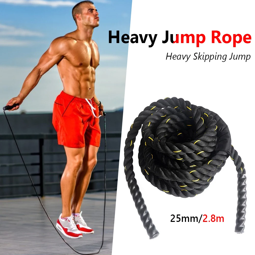 Fitness Heavy Jump Rope Crossfit Weighted Battle Skipping Ropes Power Training Improve Strength Building Muscle | Спорт и