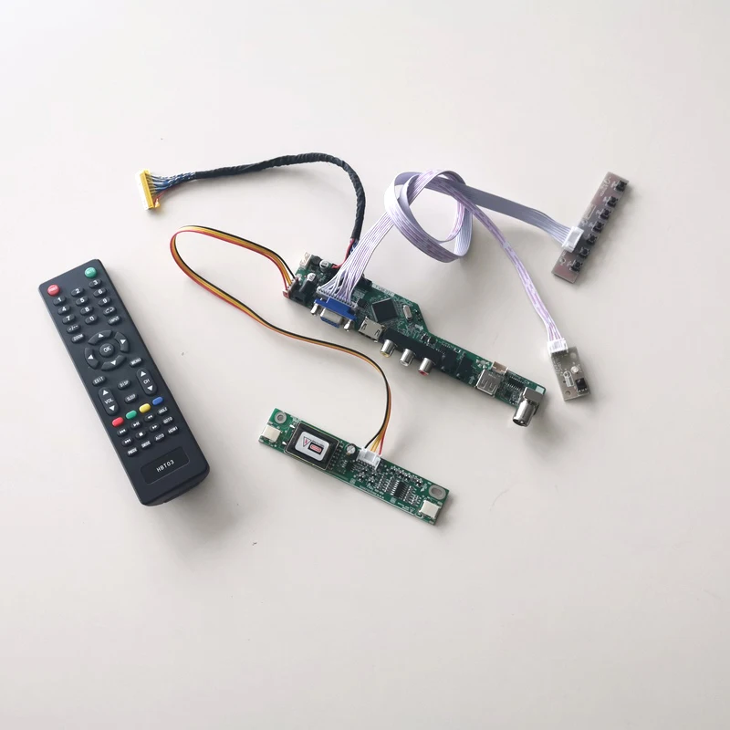 Для M190MWW4 R0 R1 LVDS 2CCFL 30Pin T. V56 привод плата для карты ЖК-монитор HDMI VGA USB AV RF клавиатура+ пульт+ инвертор DIY kit