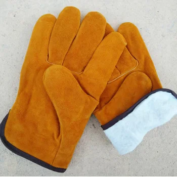 

25cm XL Heavy Duty Welding Gloves Stoves PU Leather Cowhide Protect Welder Hands Workplace Safety Glove