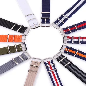 

Woven Nylon Watchbands Newest color Sport Loop Watch band 18mm 20mm 22mm wrist Strap For Watch series