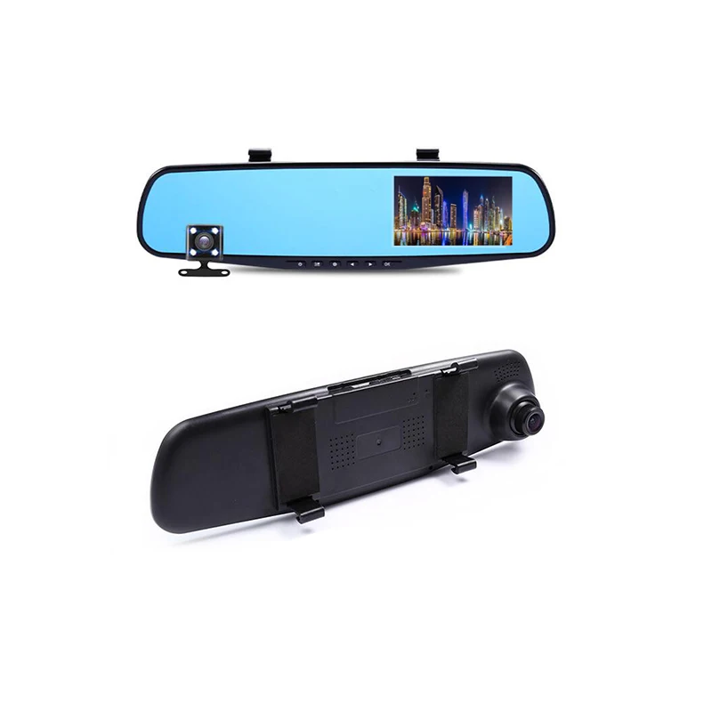 HD 1080P Car Dvr Camera Auto 4.3 Inch Rearview Mirror Digital Video Recorder Dual Lens Registratory Camcorder Can Set Language car dash cam