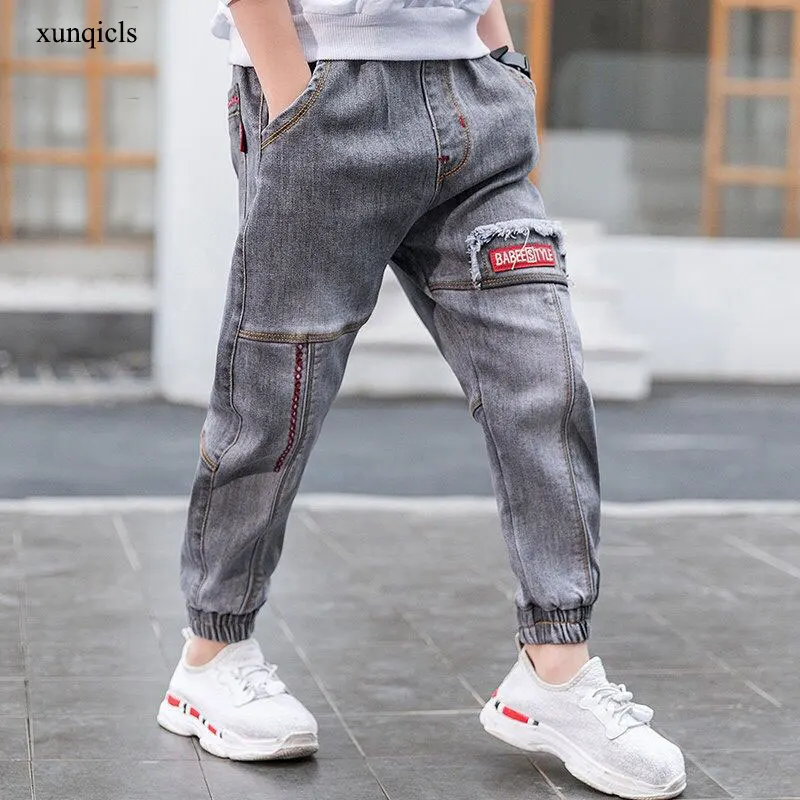 

4-14 Y Boys Jeans Pants Teenager Casual Trousers Children Denim Clothing Boys Clothes Baby Long Pants Spring Autumn