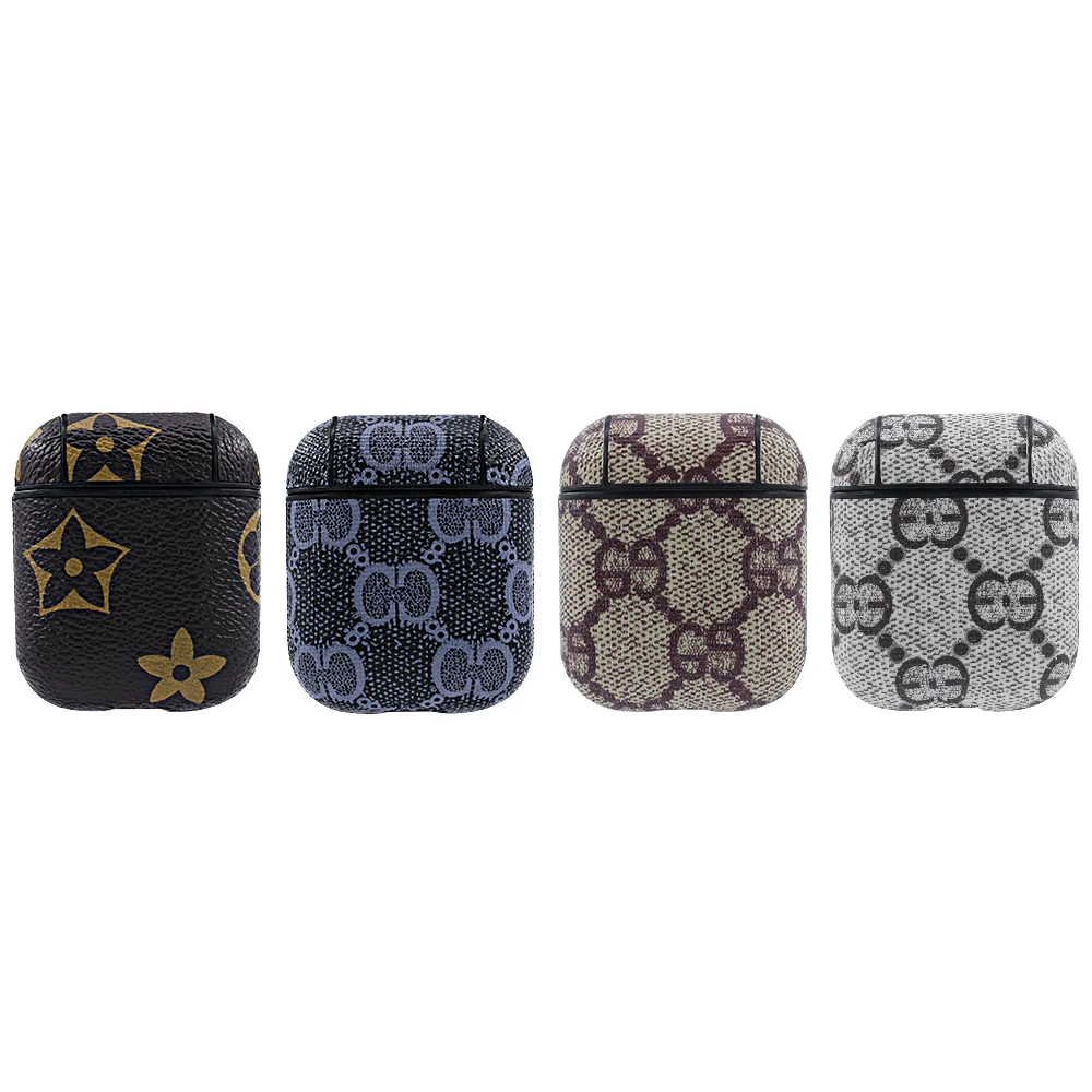 AirPods Wireless Leather fancy texture pattern Headset Cover for iPhone AirPods1 generation 2 generation charging headset case