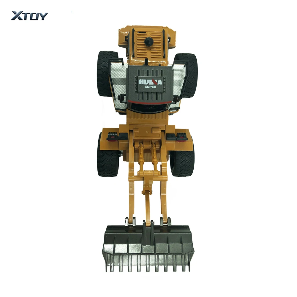 1:18 Huina 1520 Мини RC автомобиль металлический бульдозер 6CH грузовики зарядка RTR пульт дистанционного управления Металлический Конструктор автомобиль игрушки для детей