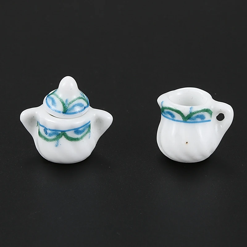 Кукольный домик Миниатюрный 1: 12 игрушка кухня столовая 17 шт фарфоровый чайный набор кружева
