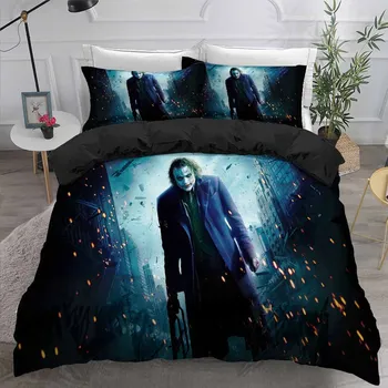 

The Joker 3d Print Bedding Sets Teens Adult Room Decor Bed Cover Pillow Sham Single Double Twin Full Bed Linen Set 2/3 Piece