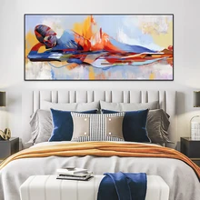 

Watercolor Lord Buddha Abstract Oil Painting on Canvas Religious Posters and Prints Cuadros Wall Art Pictures for Home Decor